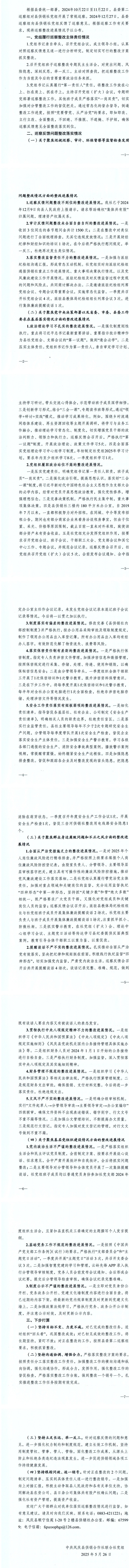 中共凤庆县供销合作社联合社党组关于巡察整改进展情况的通报&nbsp;(2)_00(2)