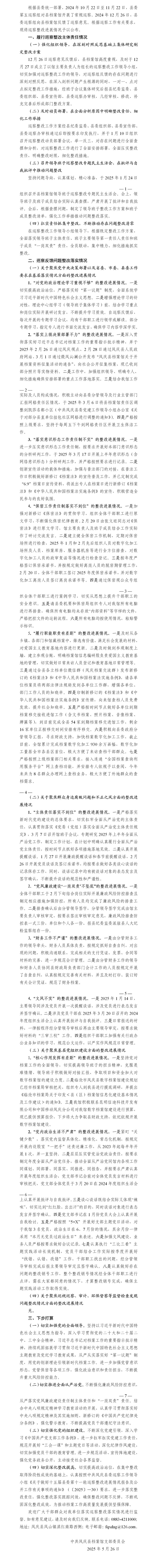 县档案馆巡察反馈意见整改进展情况通报稿（定稿）_01(1)